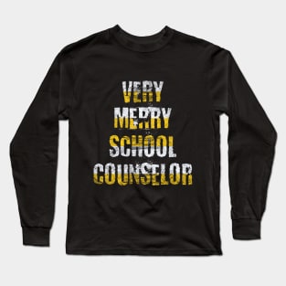 Very merry school counselor Sticker Long Sleeve T-Shirt